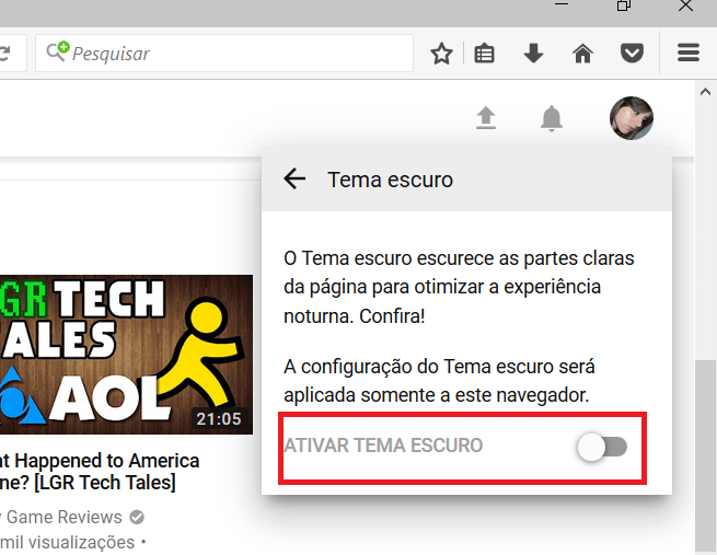 Como usar o novo tema escuro do YouTube - 25