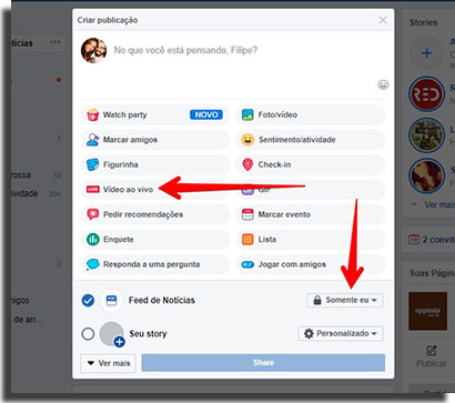 Aprenda a publicar live do Instagram no Facebook - 54