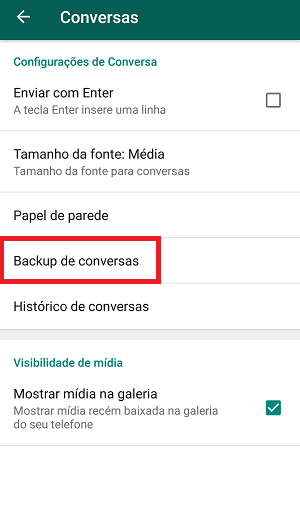 5 passos fazer backup no WhatsApp - 50