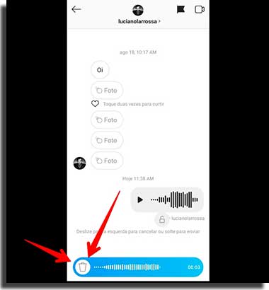 Como mandar  udio no Instagram Direct - 89
