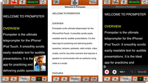 parrot teleprompter app keeps flipping