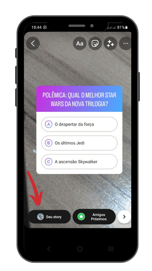 Como fazer um quiz no Instagram Stories - 5