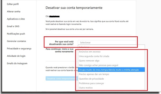 Como excluir conta do Instagram temporariamente    AppTuts - 98