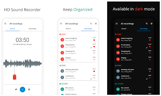 audio recorder on android