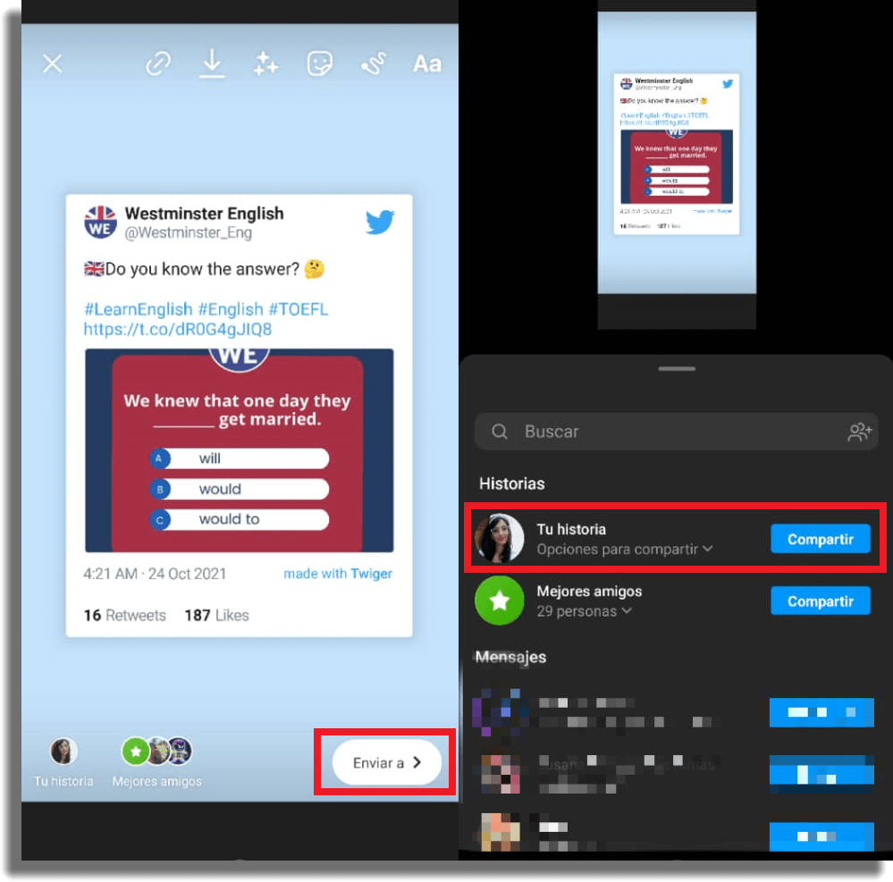 C mo compartir un tweet en las historias de Instagram - 14